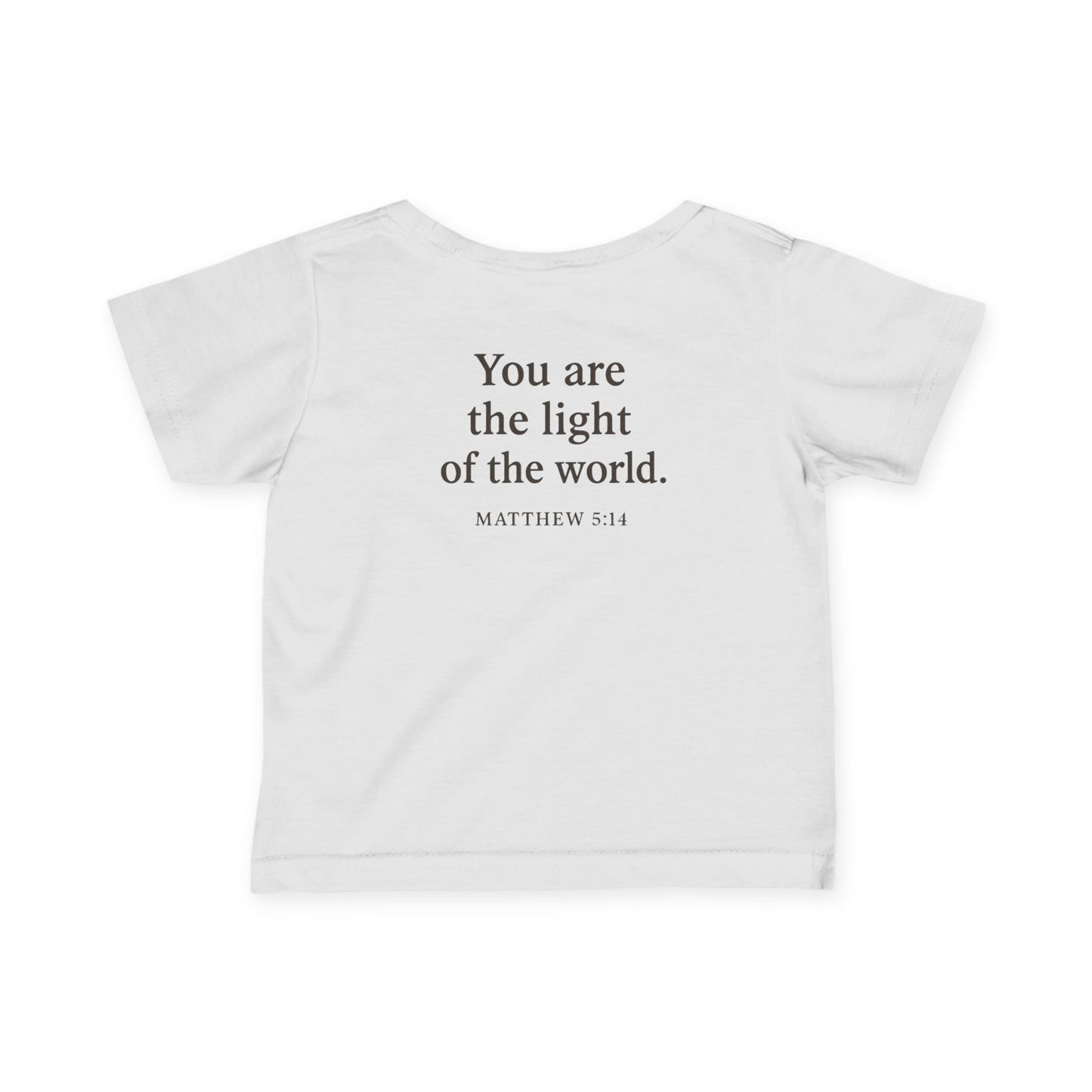 Matthew 5:14 Infant Tee, Cute Baby Shirt, Christening Outfit, Gift for Newborns, Religious Baby Clothing, Baby Shower Gift
